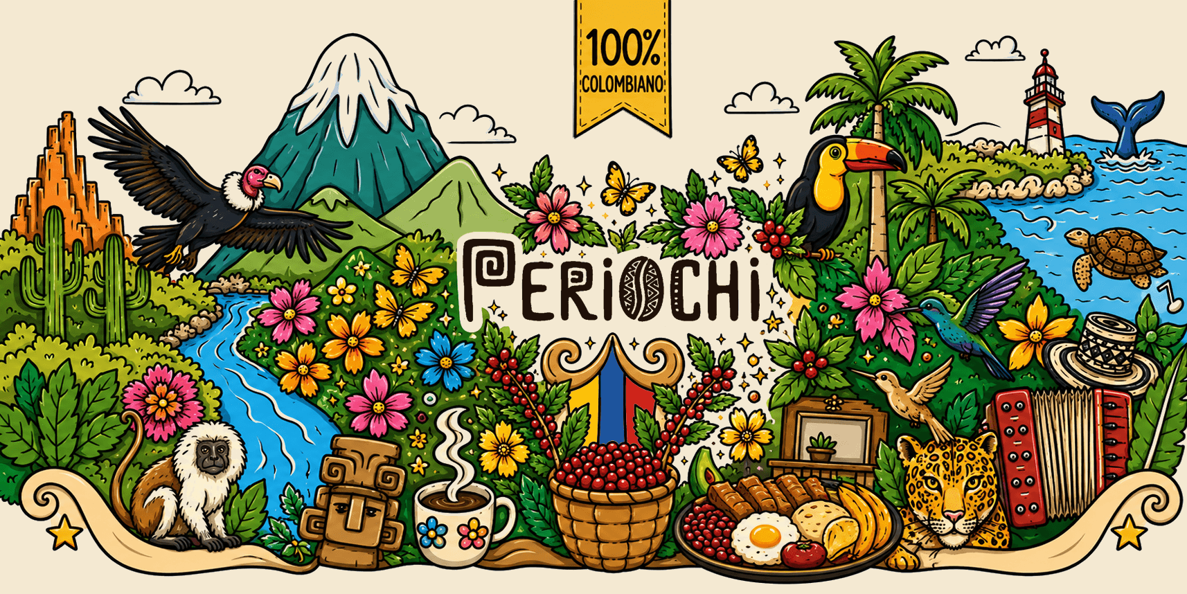 Periochi Café — café especial colombiano de origen único cultivado en Urrao, Antioquia